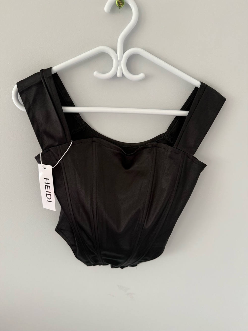Kids Black One-Piece Bodysuit with Wide Straps